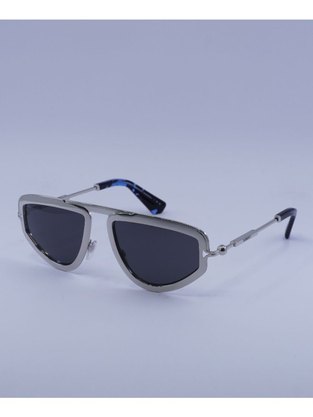 Burberry BE3150 100587 Geometric Sunglasses Silver Frame, Grey Lenses